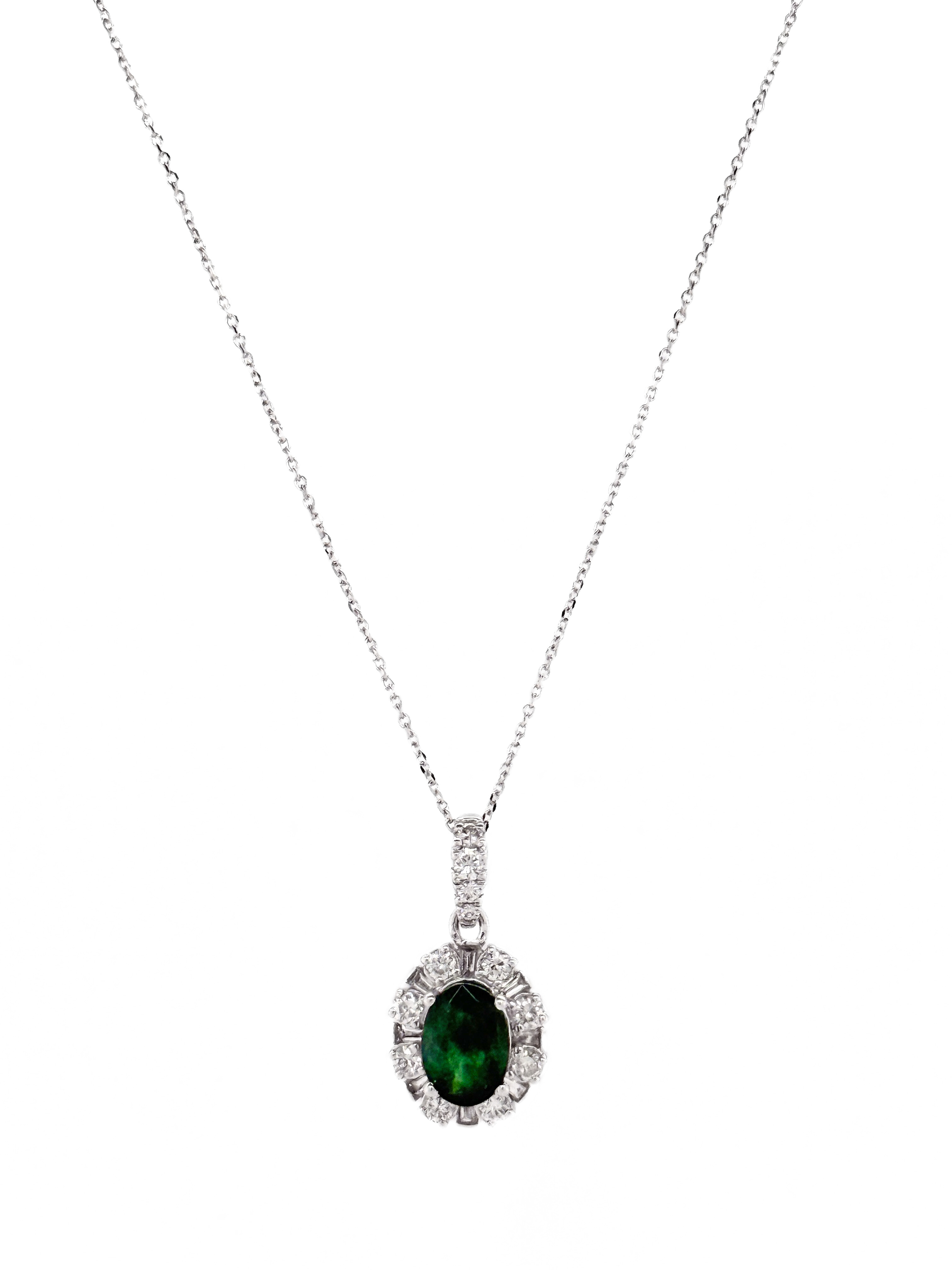 EMERALD PENDANT W/CHAIN-116660